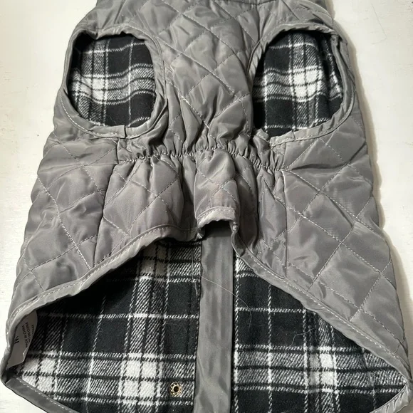 Quilted Gray Dog Jacket - Picture 2 of 10